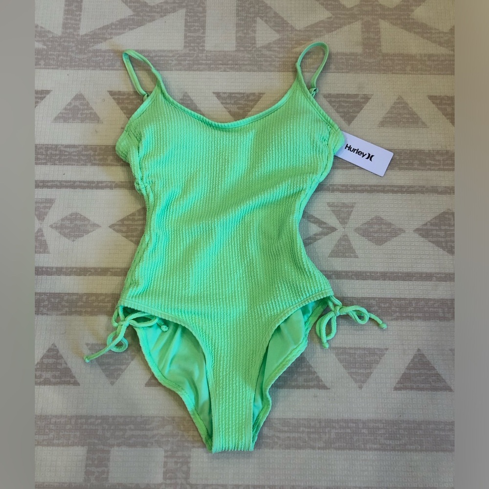 Hurley Neon Green Women's One Piece Swimsuit